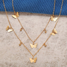 Load image into Gallery viewer, 18K Gold Plated Butterfly Layered Necklace (FREE SHIPPING)
