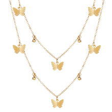 Load image into Gallery viewer, 18K Gold Plated Butterfly Layered Necklace (FREE SHIPPING)
