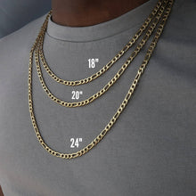 Load image into Gallery viewer, NEW - Fashionable Figaro 18K Gold Over Stainless Steel Italian Chain Necklace (FREE SHIPPING 🔥 )
