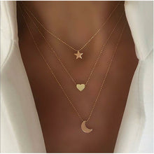 Load image into Gallery viewer, 18K Gold Plated Celestial Drop Necklace
