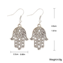 Load image into Gallery viewer, 18K White Gold Hamsa Earring
