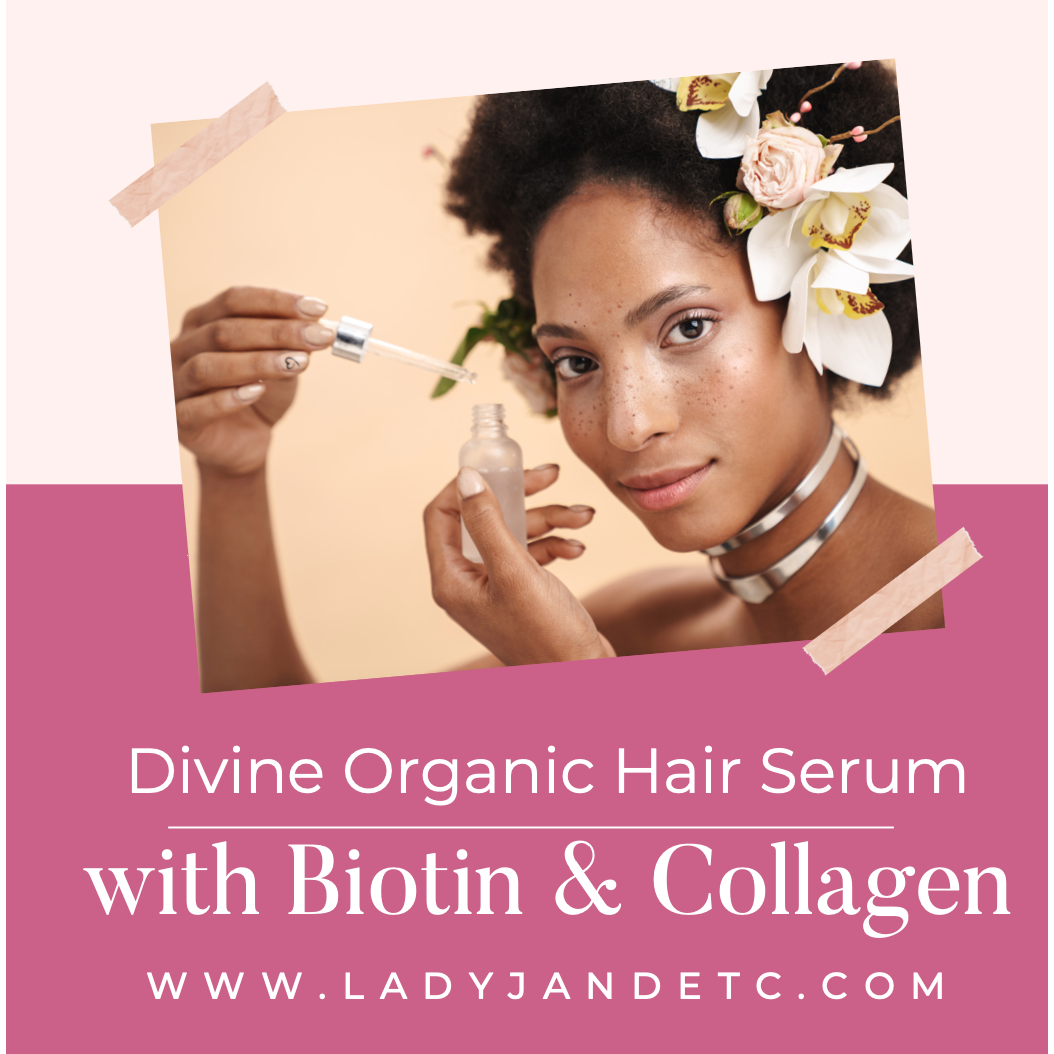 Divine Organic Hair Growth Serum with Biotin and Collagen (Unisex)