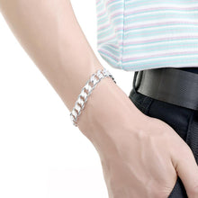 Load image into Gallery viewer, Silver Plated Italian Chain Bracelet (FREE SHIPPING)
